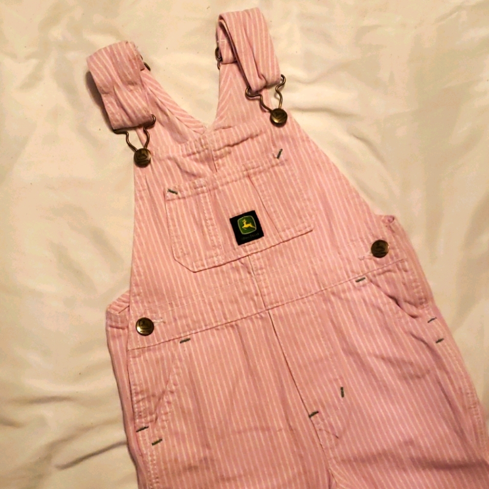 John Deere Pink Overall Sz 2T